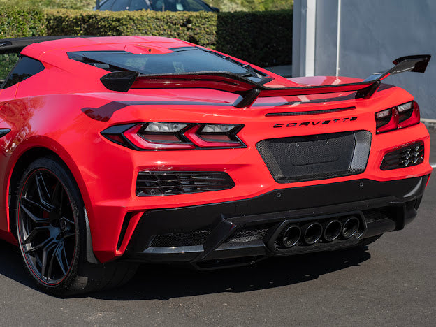 2020-UP CORVETTE C8 Z06 & E-RAY | CARBON FIBER LICENSE PLATE BACKING